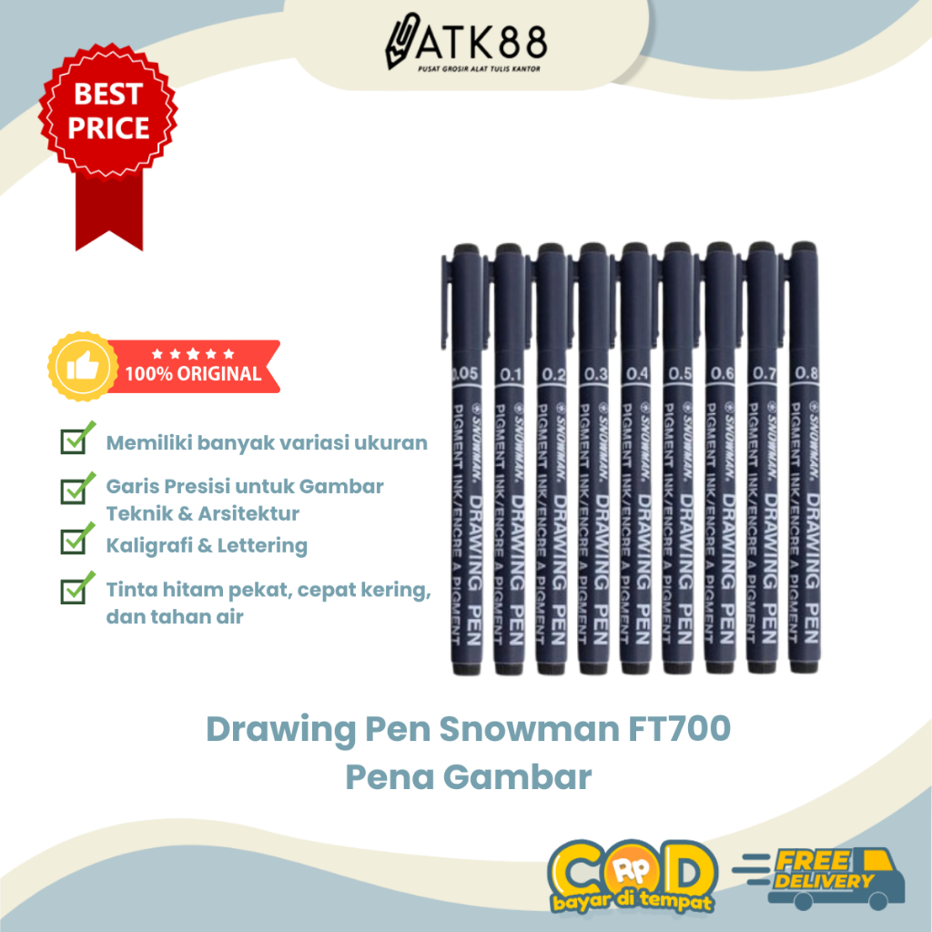 

[ATK88] Drawing Pen Snowman Pena Gambar FT-700 0.05 / 0.1 / 0.2 / 0.3 / 0.4 / 0.5 / 0.6 / 0.7 / 0.8