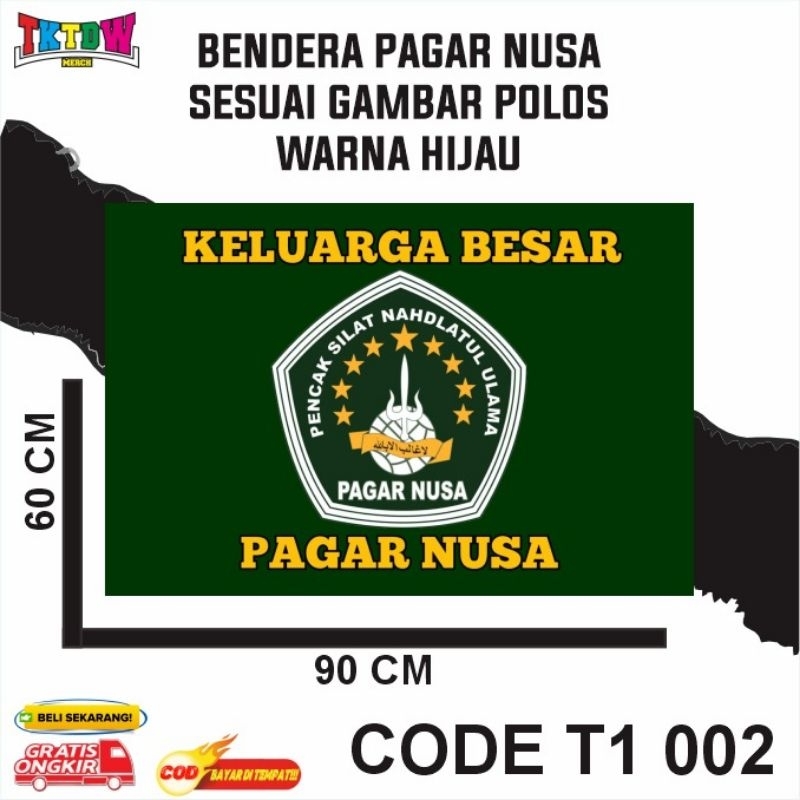 FLAG PAGAR NUSA READY STOK MOTIF TERBARU ( T1 002 )