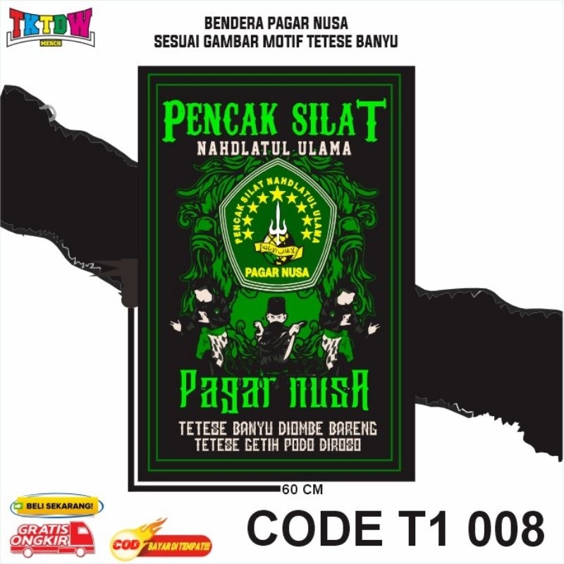 FLAG PAGAR NUSA READY STOK MOTIF TERBARU ( T1 008 )