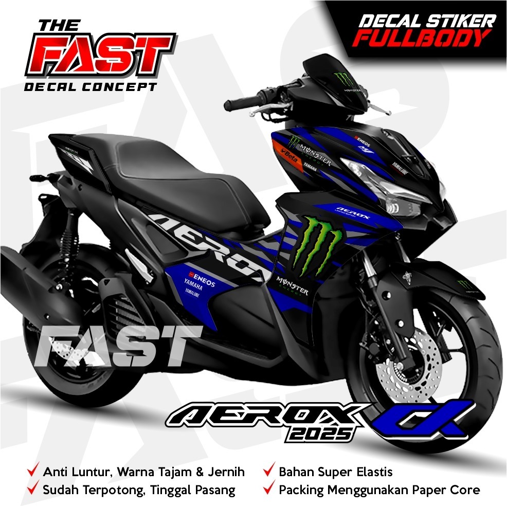 DECAL AEROX ALPHA NEW MONSTER Fullbody - Dekal Stiker AEROX ALPHA Decal Stiker Motor AEROX ALPHA Des