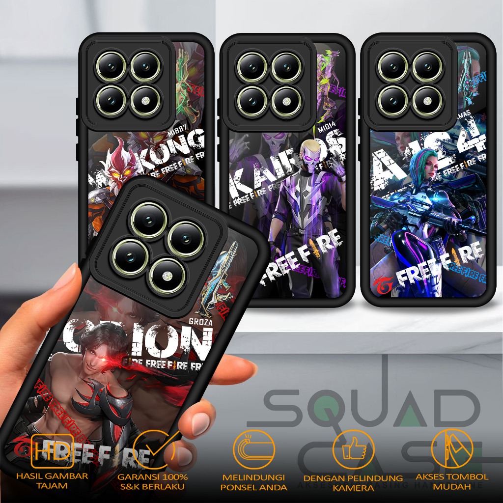 Case XIAOMI 14T Casing terbaru Squad Case Motif FF Case hp Case hanphone Case terbaru case terlaris 