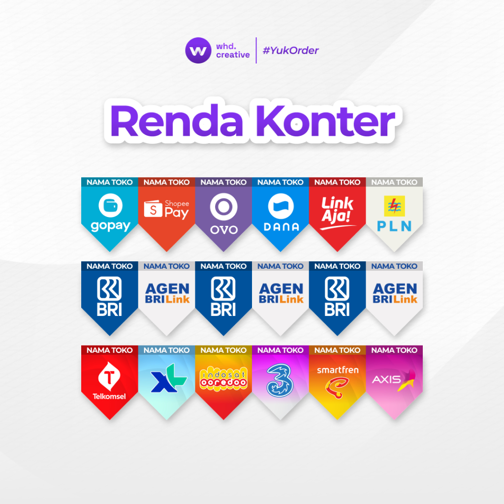 Banner Konter Renda Spanduk Renda Hiasan Gantung Cetak Spanduk