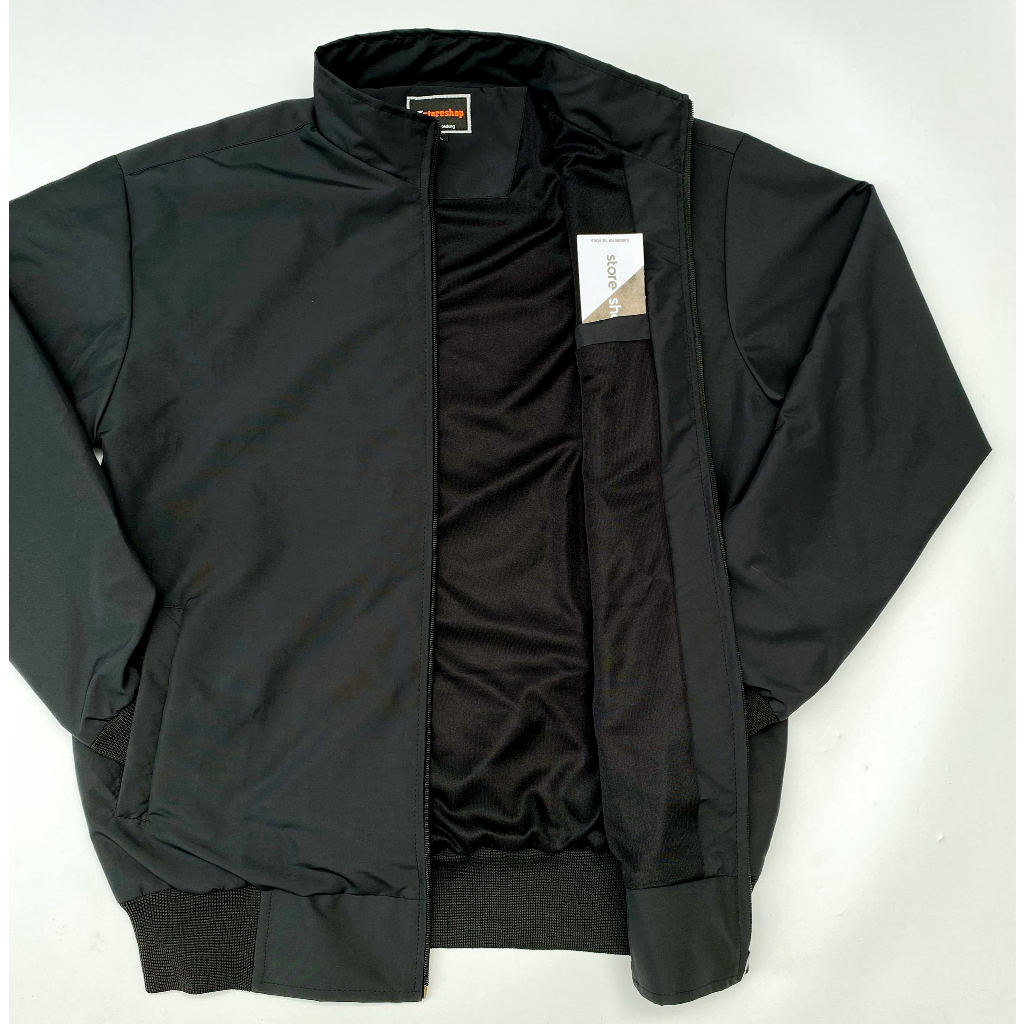 Jaket Tracktop Pria Korea Casual Hitam Anti Air