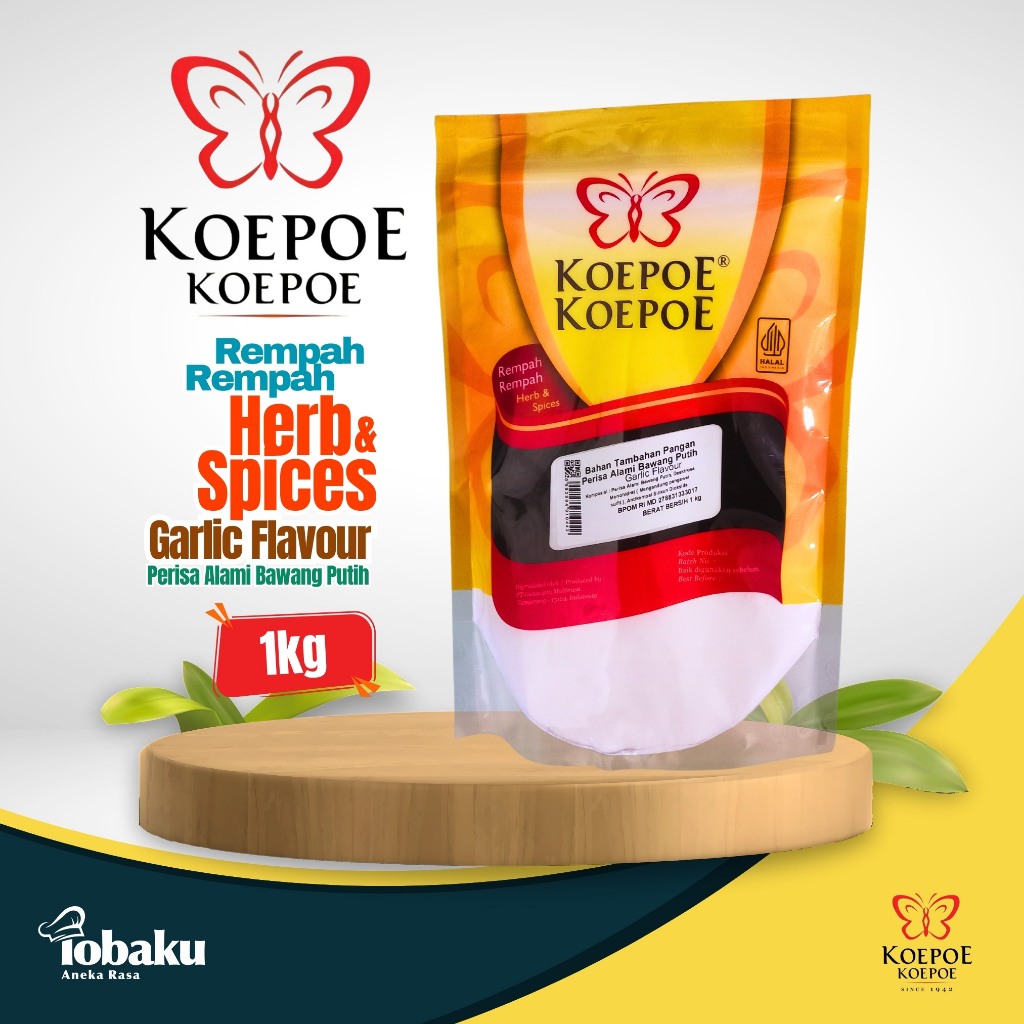 

KOEPOE KOEPOE Herb & Spices Garlic Flavour - Rempah Rempah Perisa Alami Bawang Putih 1Kg