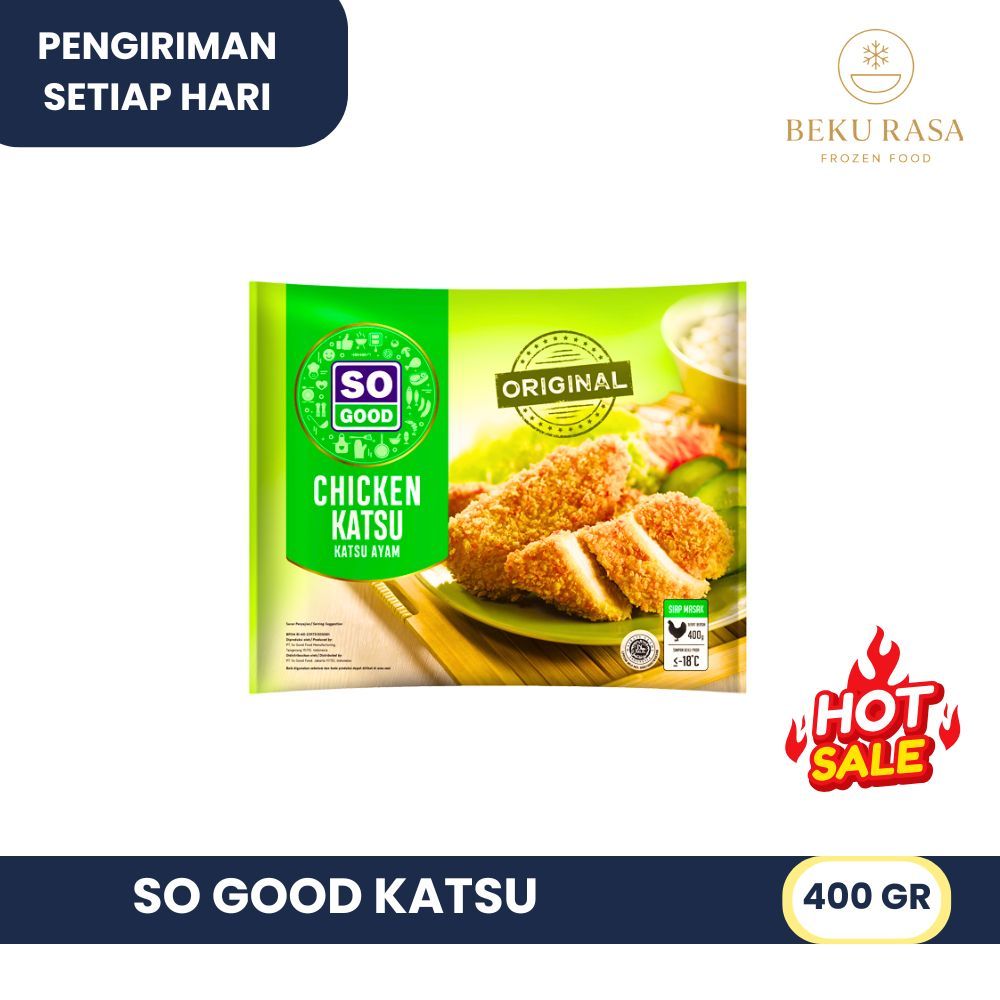 

SO GOOD CHICKEN KATSU AYAM KATSU FROZEN FOOD ORIGINAL 400GR