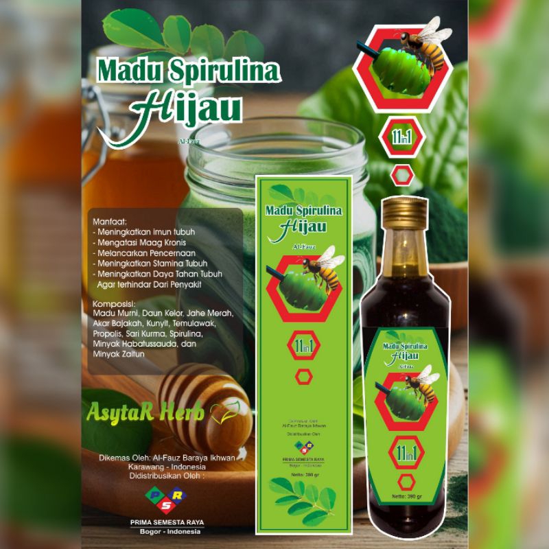 

Madu Spirulina Hijau Prima Herbal - Lambung Sehat Hidup Bahagia
