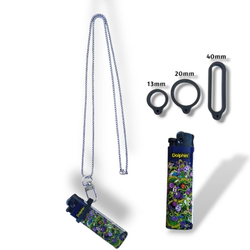 

Kalung Lanyard Stainless Steel / Tali Gantungan Korek Podzz Free 3 Karet