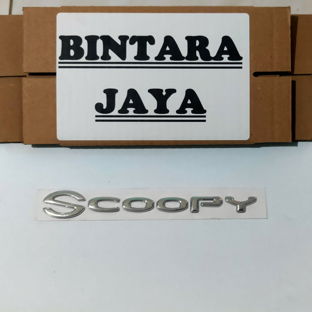 EMBLEM HONDA SCOOPY TULISAN SCOOPY 2018 2019 ORIGINAL LOST PACK