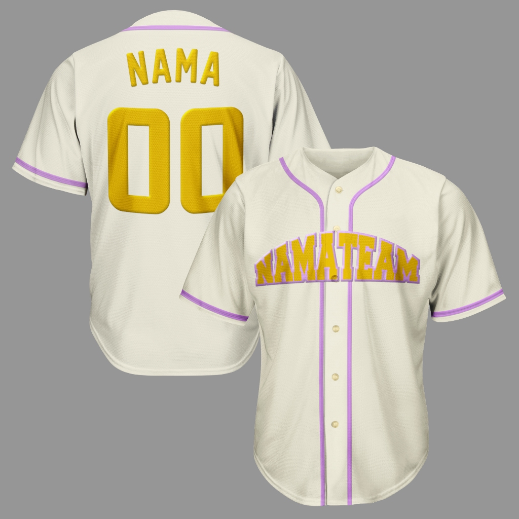 Jersey Baseball Custom Bordir Bebas Desain 17