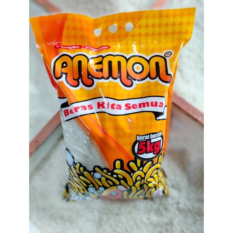 

Beras Anemon 5Kg 3Kg Beras Putih Pulen Premium Kemasan Aman
