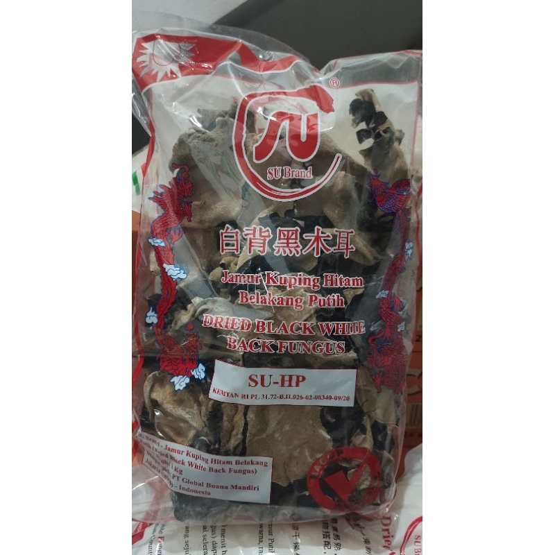 

JAMUR KUPING HITAM PUTIH FUNGUS SU BRAND 1 KG