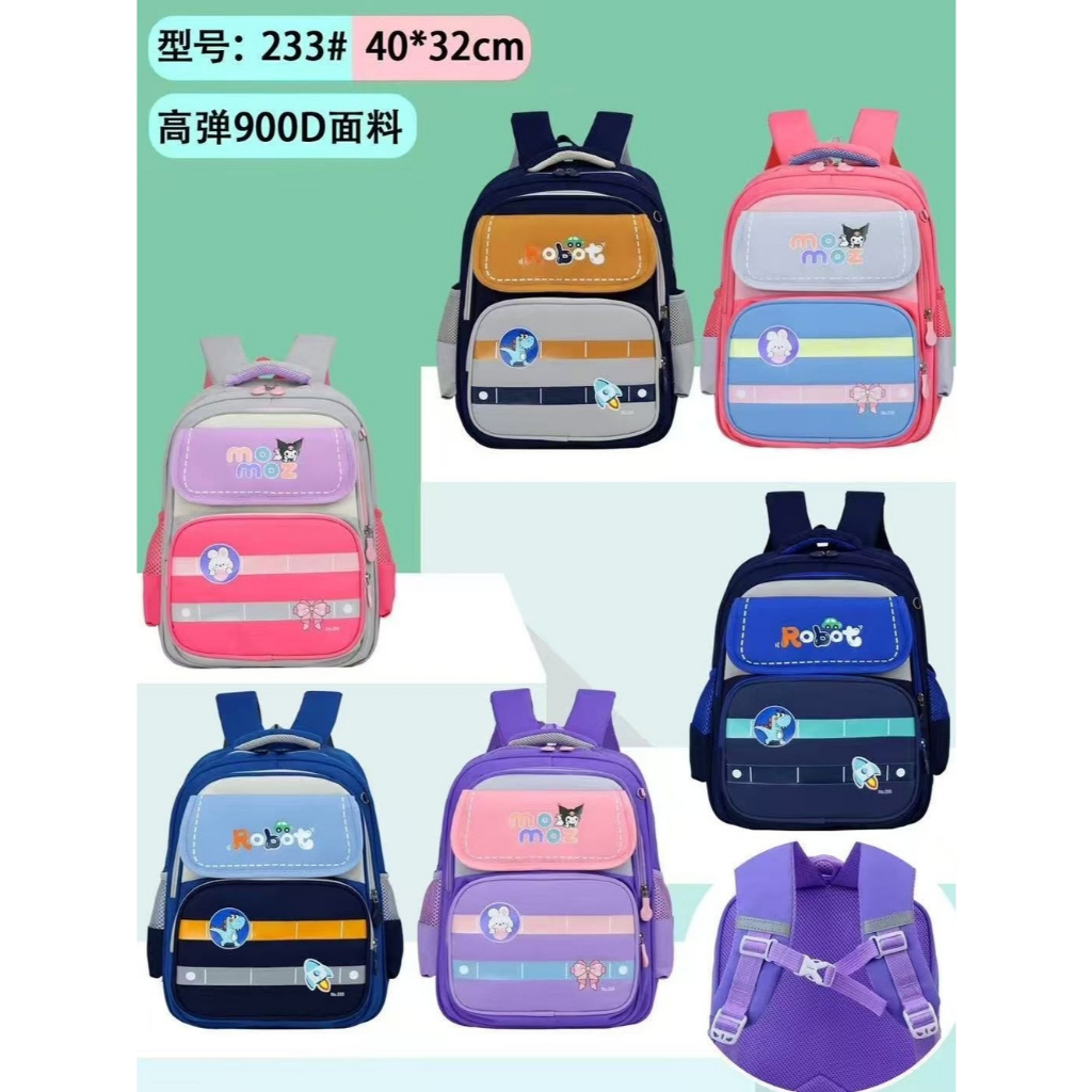 WLD 233 - Tas Ransel Backpack Anak SD Karakter