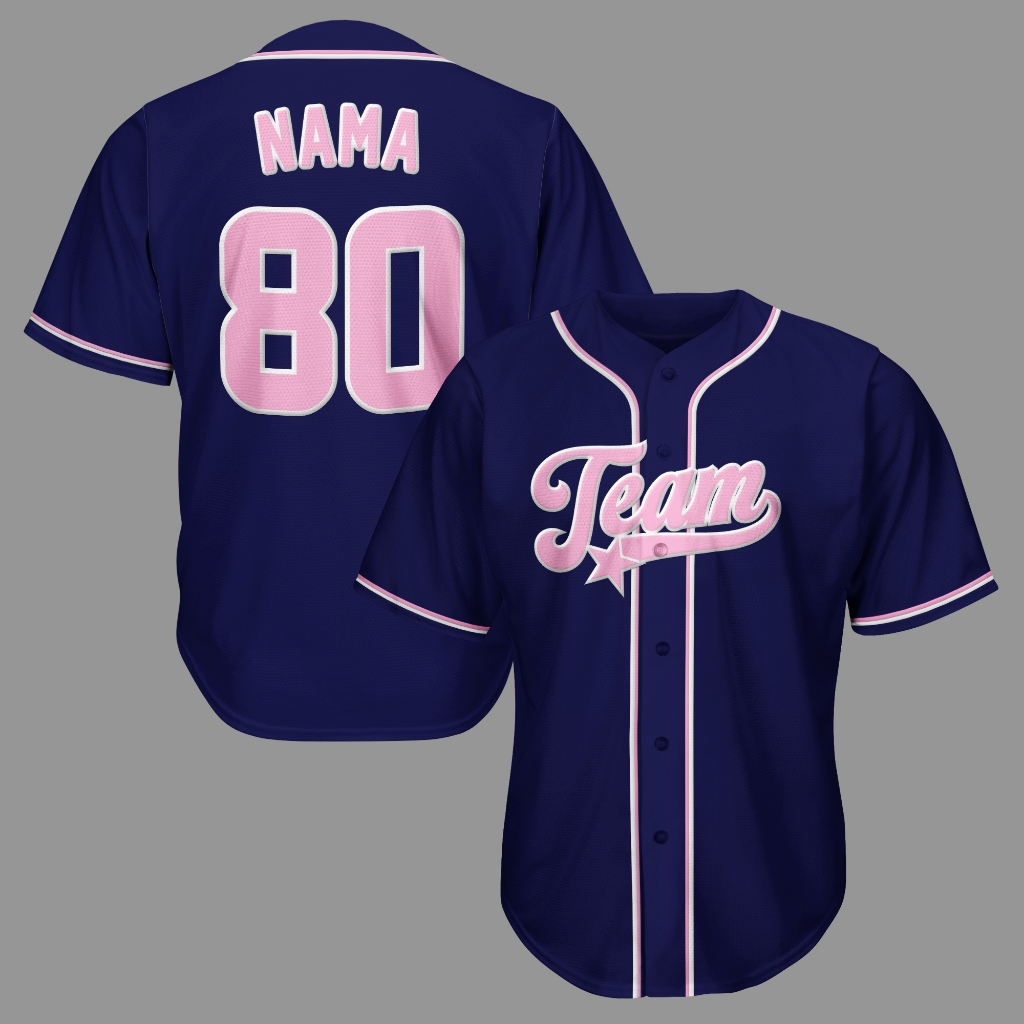 Jersey Baseball Custom Bordir Bebas Desain 28