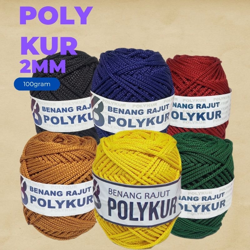 BENANG RAJUT POLYKUR 2MM