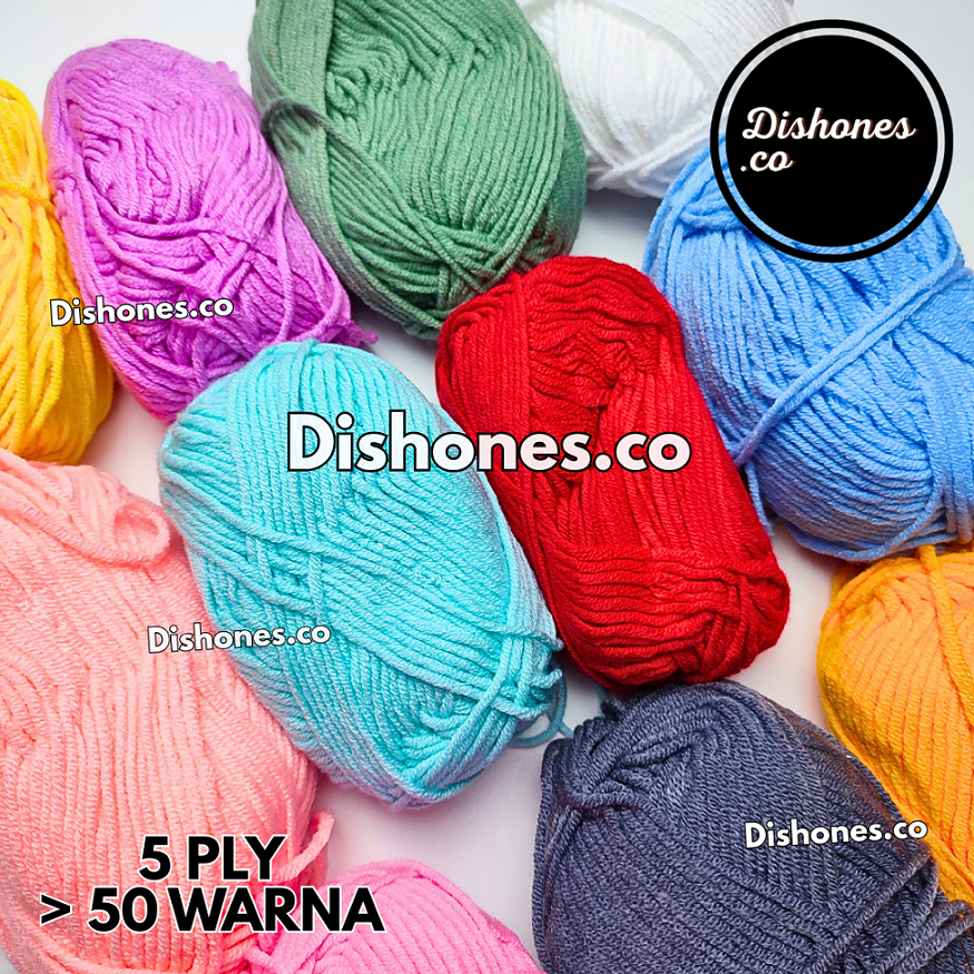 Benang Rajut 5 Ply Milk Cotton / Benang Rajut Katun Susu / Benang Rajut