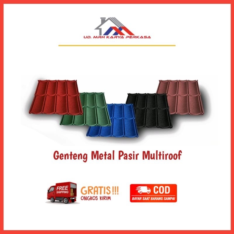 Genteng Multiroof Metal Pasir | COD dan Gratis Ongkir S&K