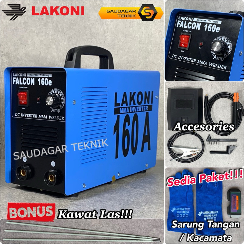 Mesin Las Lakoni Falcon 160E 160A Inverter Trafo Las MMA Lakoni Falcon 160 E 160 A