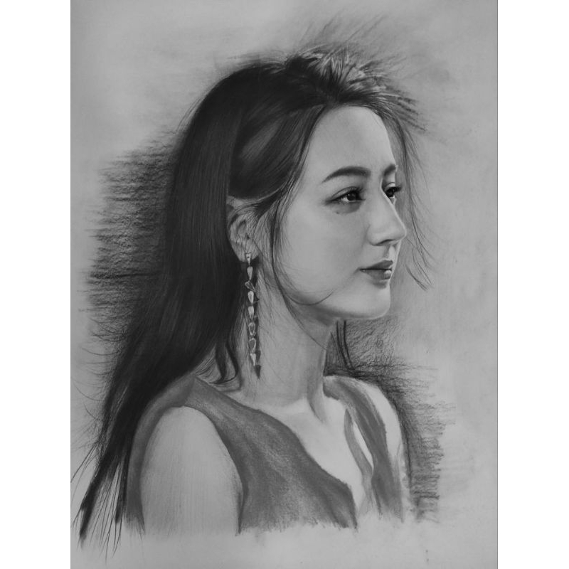 

Kado sketsa wajah asli lukisan realis super mirip,( 1 hari jadi )