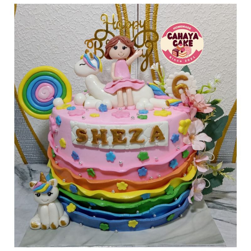 Unicorn Cake / Kue Ulang Tahun Anak Perempuan / Kue Ultah Kuda Poni / Unicorn