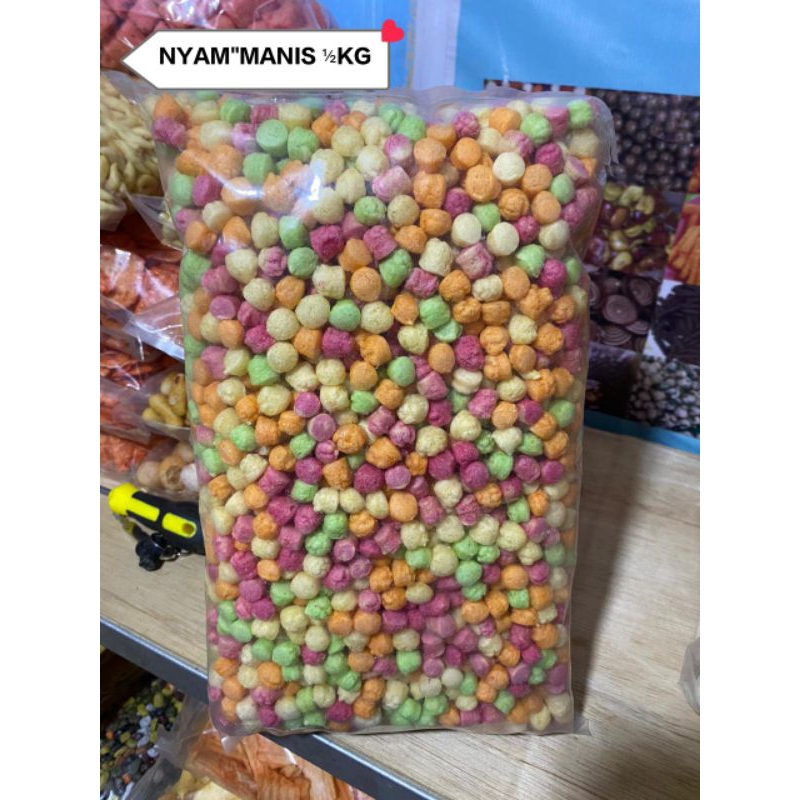 

Snack Kiloan Nyam Nyam Manis Isi Kemasan 500gr