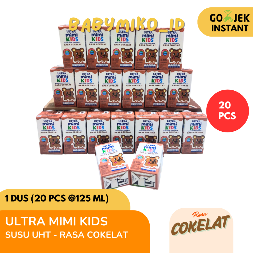 

[Harga Agen] Susu Ultra Mimi Rasa Coklat | Ultramimi UHT Kids Chocolate 1 kardus isi 20 pcs @125ml