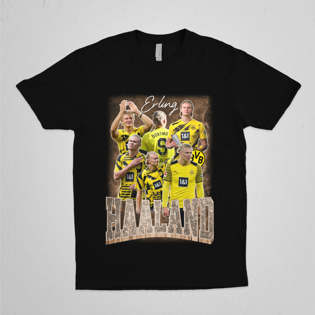 T-SHIRT HAALAND // KAOS HAALAND // ERLING HAALAND // KAOS VINTAGE HAALAND // BORUSSIA DORTMUND // 00