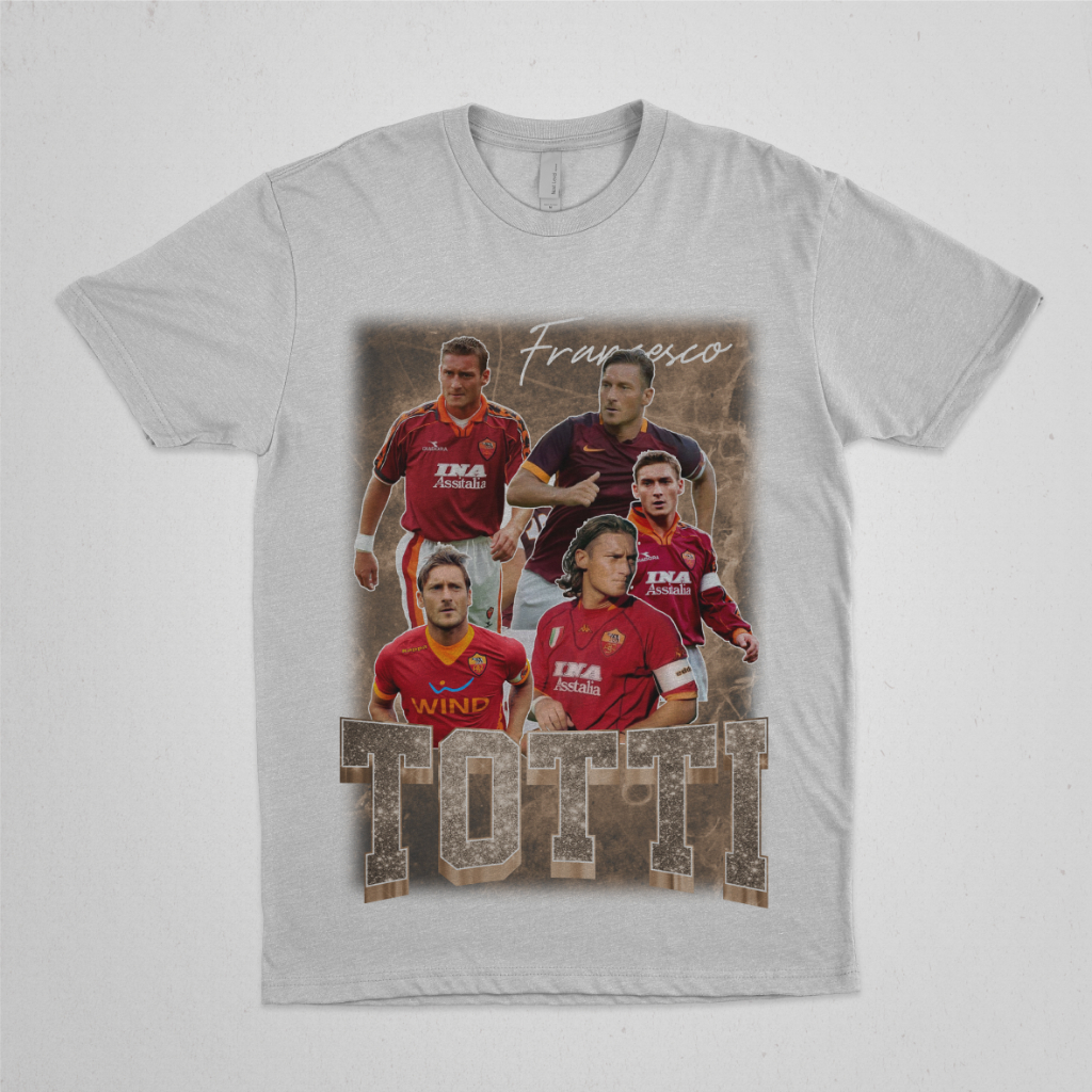 T-SHIRT TOTTI // KAOS TOTTI // FRANCESCO TOTTI // KAOS VINTAGE TOTTI // AS ROMA // 002