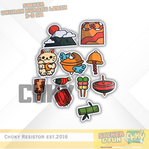 

Sticker/Stiker FUN Japanese Culture New Years/Tahun Baru Jepang