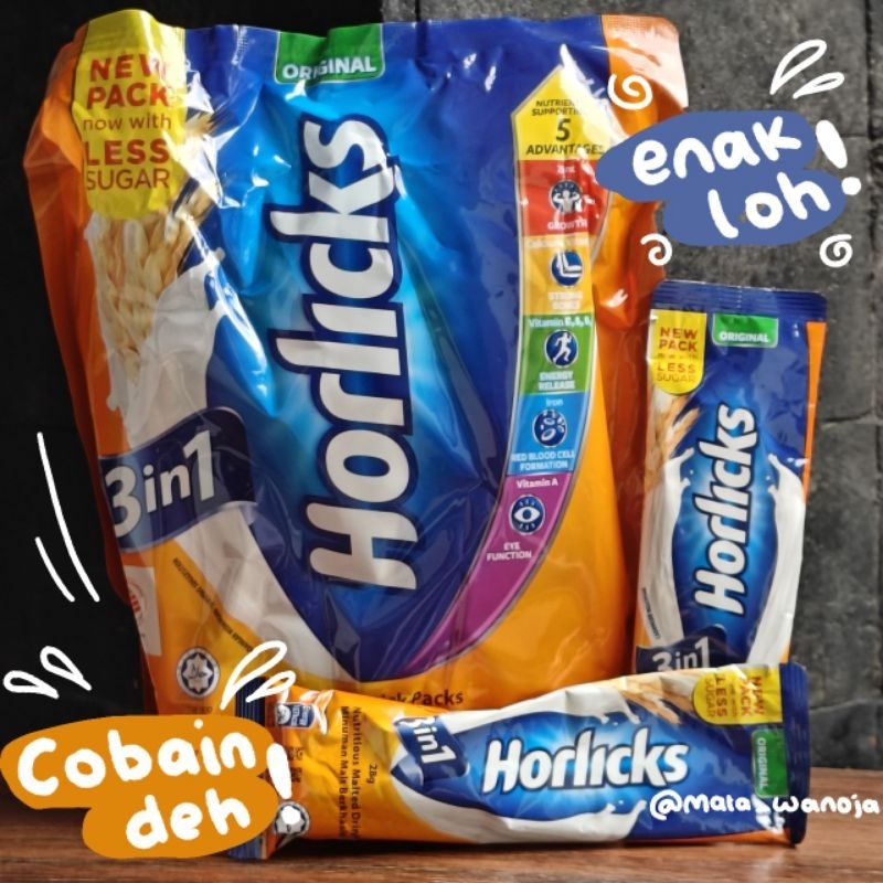 

Horlicks 3 in 1 minuman malt bernutrisi ( HARGA SATU SACHET )