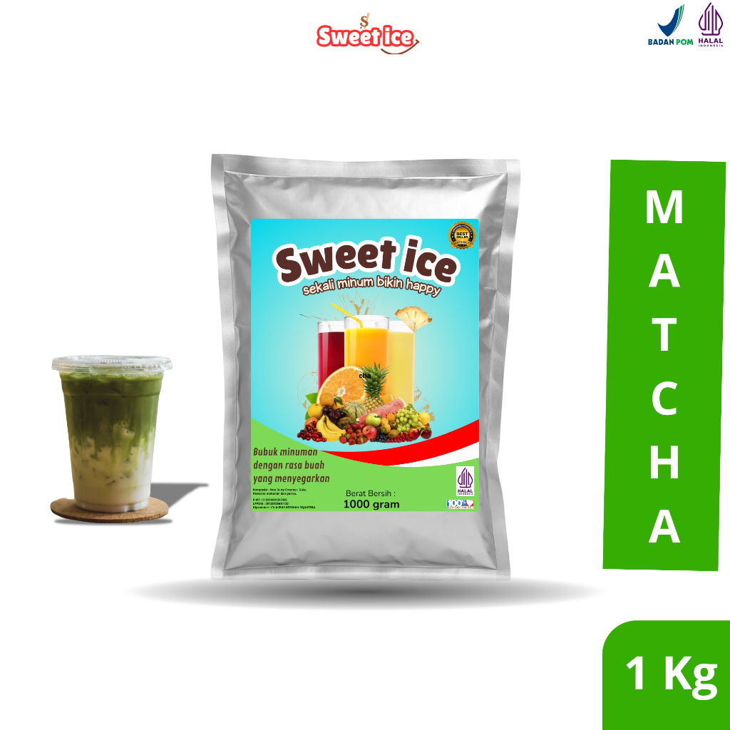 

Bubuk Es Minuman Kekinian Rasa Matcha Mix 1 KG