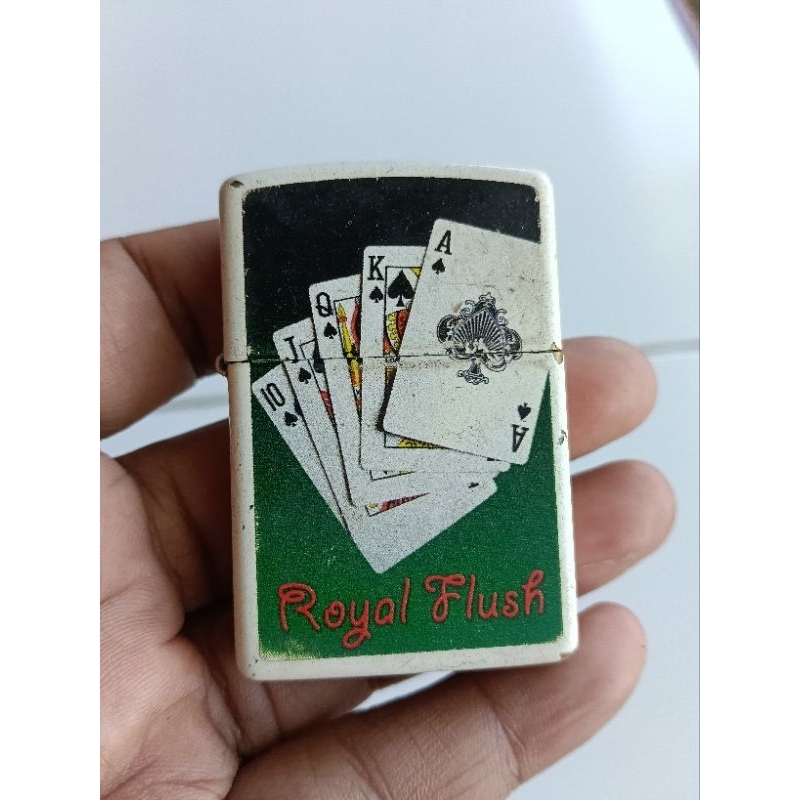 Korek Zippo bekas jadul royal flush limited