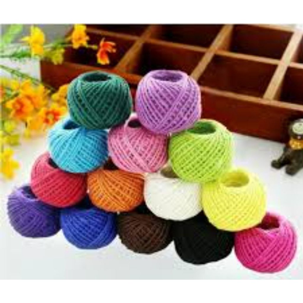 

Tali Goni Rami Dekorasi foto dan kerajinan tangan Warna 2mm 3mm 3ply Varian warna - Biru
