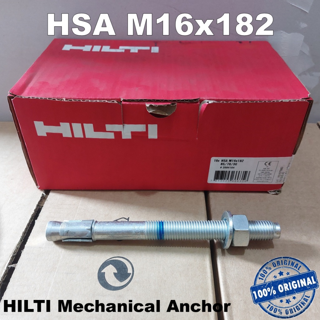 Dynabolt HILTI HSA M16x182 85/70/30 Mechanical Angkur / Wedge Anchor / Through Bolt