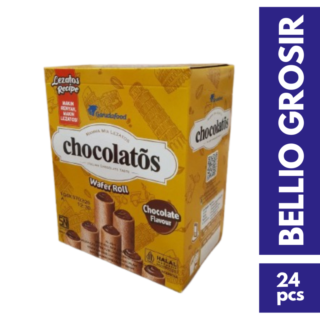 

Chocolatos Wafer Roll 1 Box/ Isi 24pcs