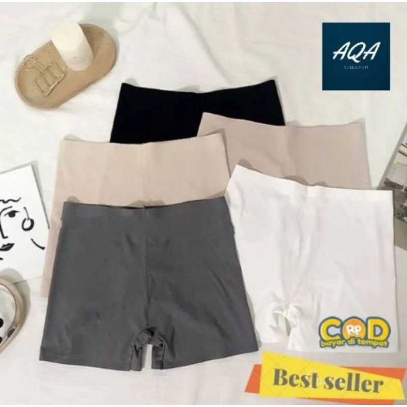 Celana Short Pants Mini Spandek / Legging Dalaman Wanita UK Standar - Maroon, Short Small