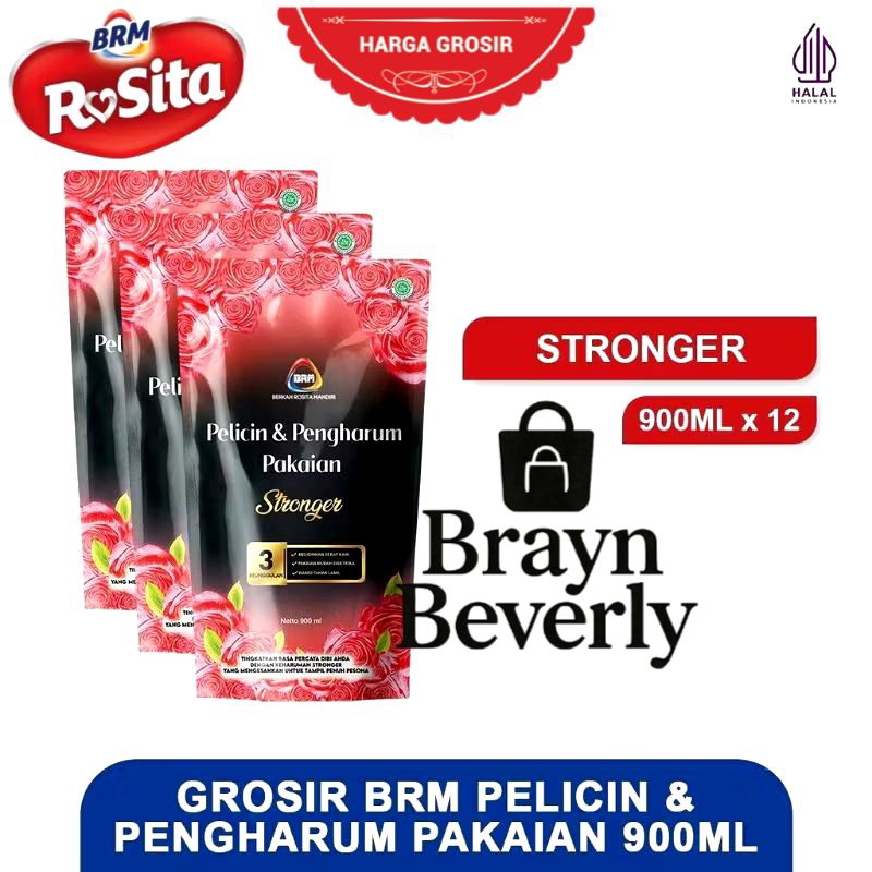 Grosir Parfum Laundry Asli Mawar; BRM Refill; All Varian; 12 X 900 ml