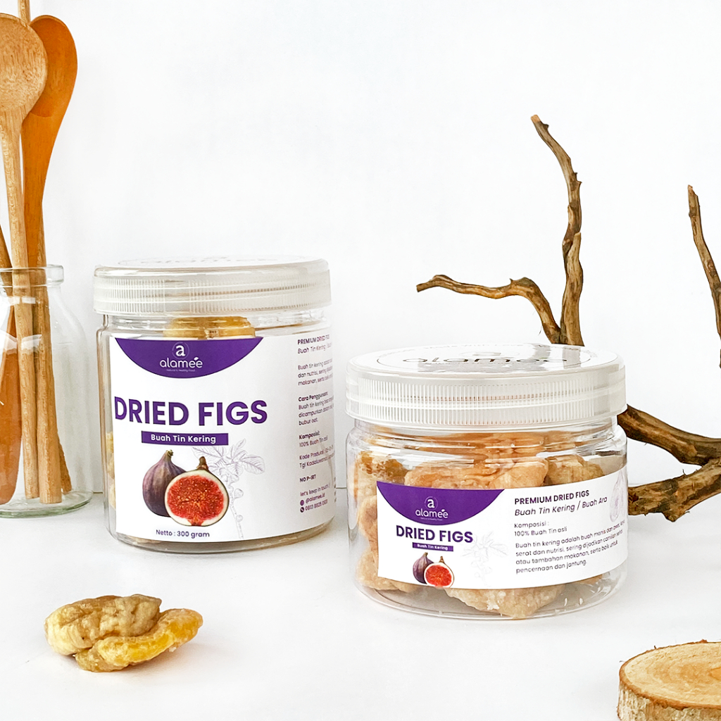 

ALAMEE Buah Tin Kering Cemilan Buah Sehat Dried Figs Buah Ara Kering Rendah Kalori 300gr
