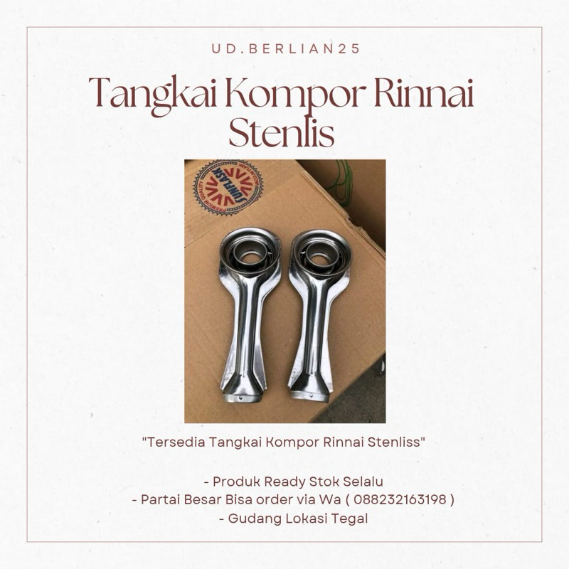 Tangkai Kompor Rinnai STAINLESS / Corong Kompor Rinnai STAINLESS TERMURAH