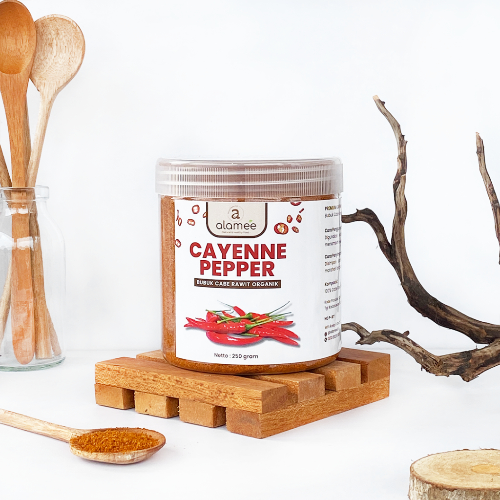 

ALAMEE Bubuk Cabe Rawit Cayenne Pepper Seasoning Powder Cabai Bumbu Masak Dapur 250gr