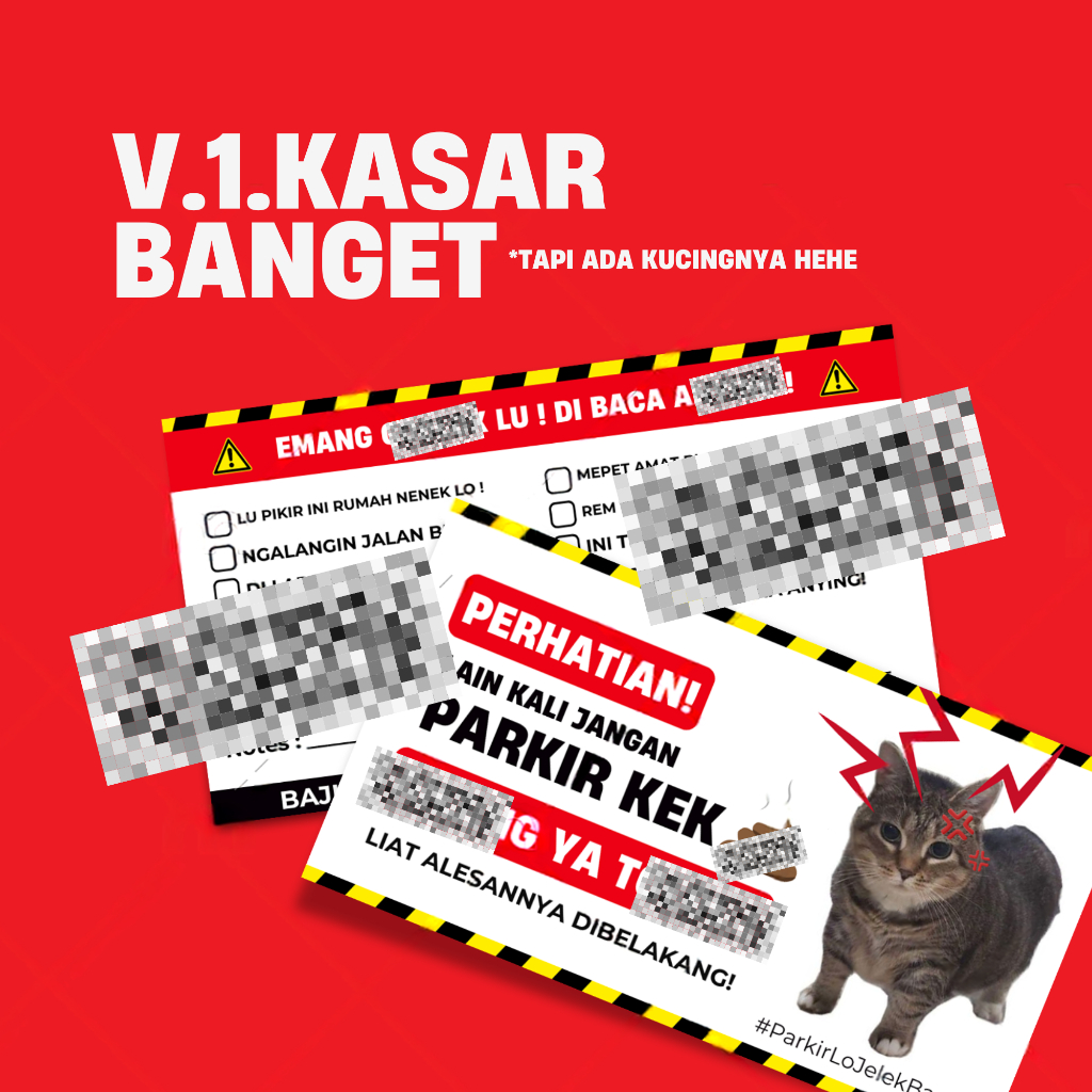 

Kartu Parkir Lo Jelek Banget edisi kasar banget dan sedikit emosi