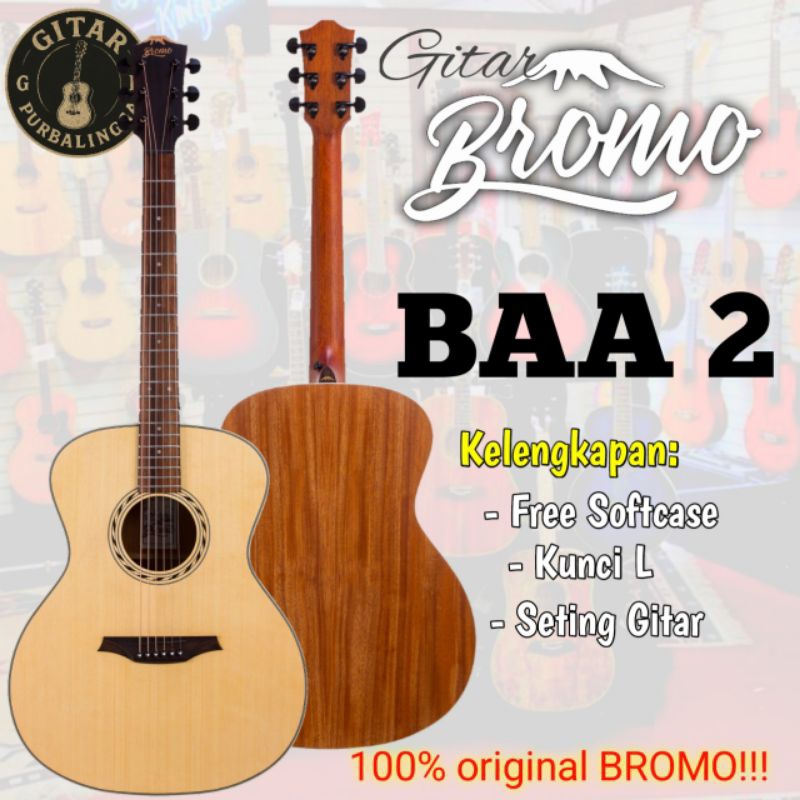 GITAR AKUSTIK BROMO BAA 2 ORIGINAL GITAR BROMO AKUSTIK ELEKTRIK BAA 2