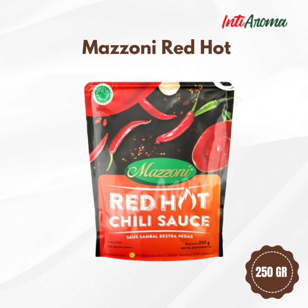 

Mazzoni red hot chili sauce 250gr