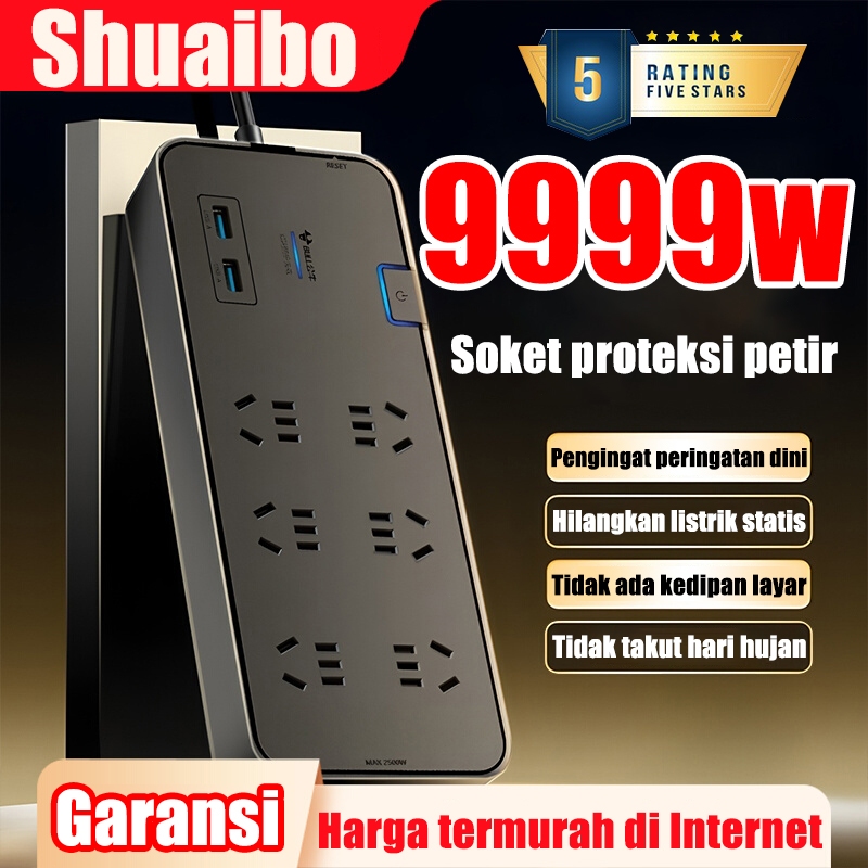 Garansi 10 tahunstop kontak 3 METER STOP KONTAK + KABEL Tidak ada pemadaman listrik 2500W Stop