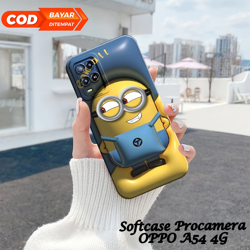 OPPO A54/A54S/A16/A16S - Softcase OPPO - Casing Handphone Terbaru - Case Hp Motif Minions  Aesthetic