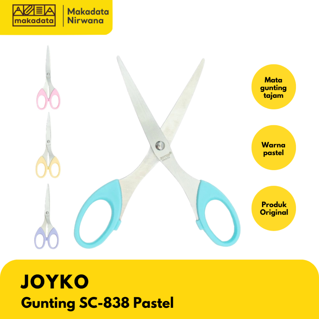 

SCISSORS / GUNTING SEDANG JOYKO SC-838 PASTEL MURAH