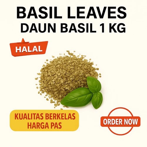 

BASIL LEAVES DAUN BASIL 100 GR Import TURKI RETAIL BEST SELLER