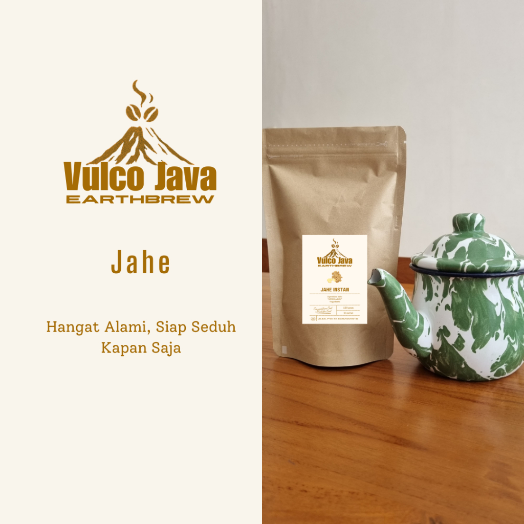 

Jahe Instan Minuman Herbal - Vulco Java Earthbrew Jamu Tradisional Bubuk Siap Seduh