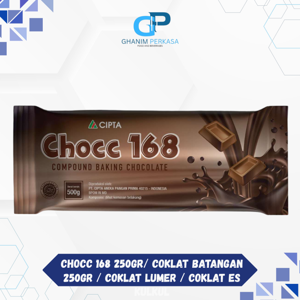 

Chocc 168 250gr/ Coklat Batangan 250gr / Coklat Lumer / Coklat es kulkul