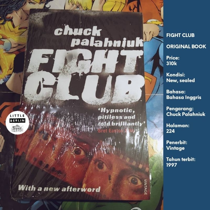 ORIGINAL Novel FIGHT CLUB Chuck Palahniuk Vintage Books English Novel Bahasa Inggris P Order