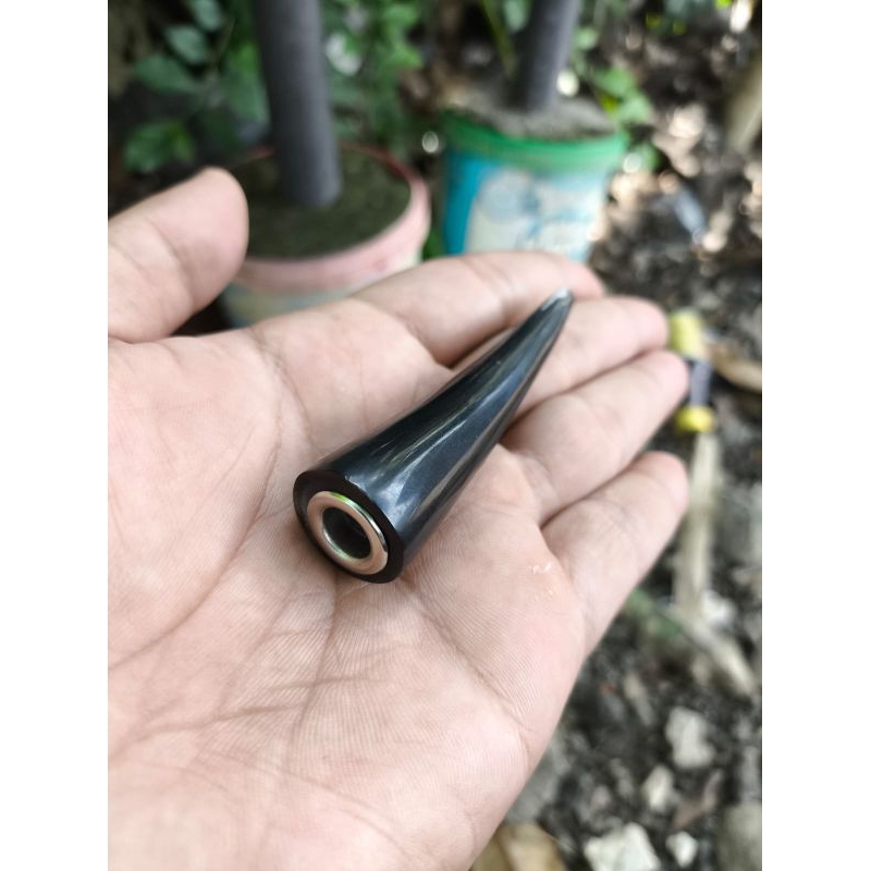 sedotan once pipa tanduk kerbau hitam elegan